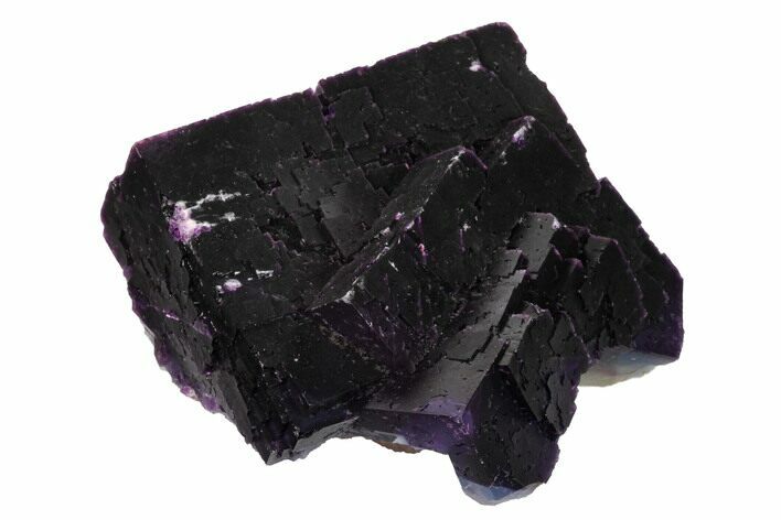 Deep Purple, Cubic Fluorite Crystal Cluster - Elmwood Mine #153329